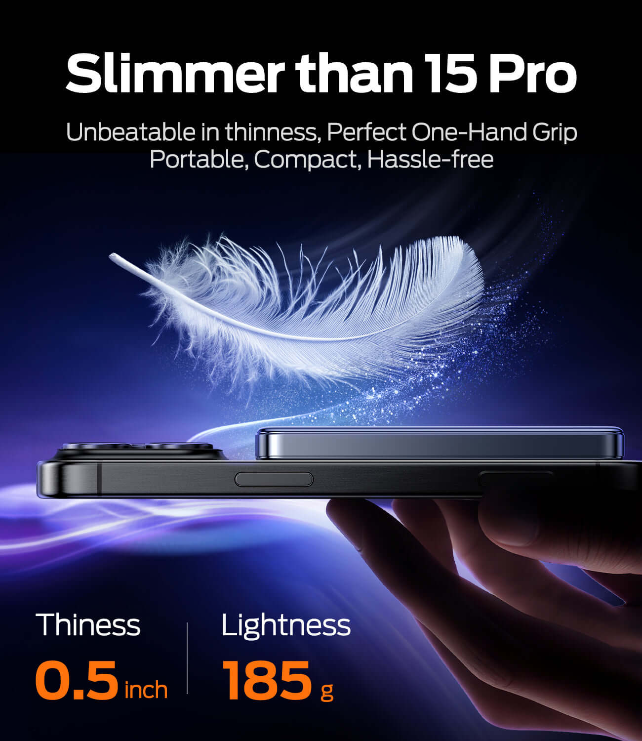 MOVESPEED 2025 Upgraded 0.5‘’ Ultra Slim MagSafe Portable Charger 10,000mAh Magnetic Wireless Card Power Bank