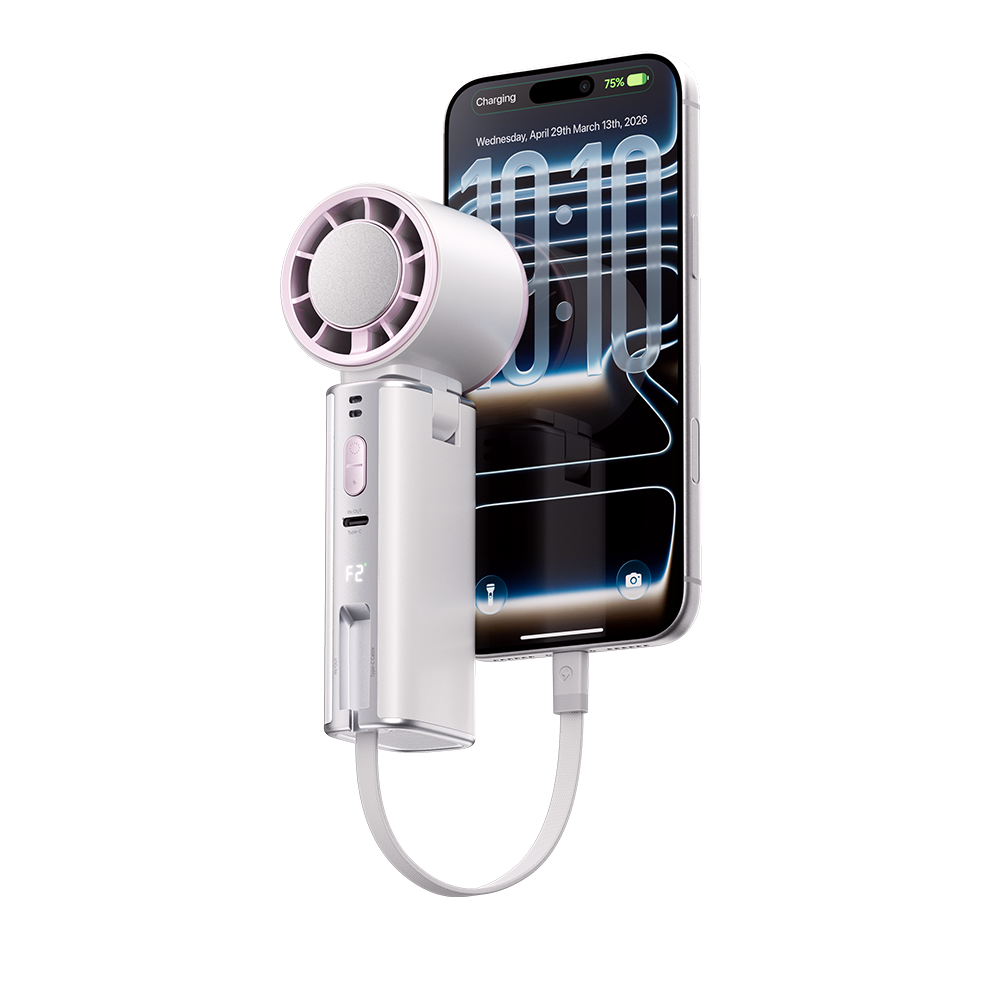 MOVESPEED 17000RPM Ice Cooling Mini Handheld Fan, 3-in-1 Portable USB Desk Fan with 10,000mAh Power Bank, 180° Foldable Pocket Fan for Travel Camping Outdoors