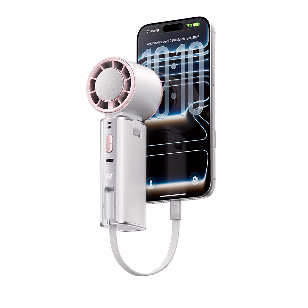 MOVESPEED 17000RPM Ice Cooling Mini Handheld Fan, 3-in-1 Portable USB Desk Fan with 10,000mAh Power Bank, 180° Foldable Pocket Fan for Travel Camping Outdoors