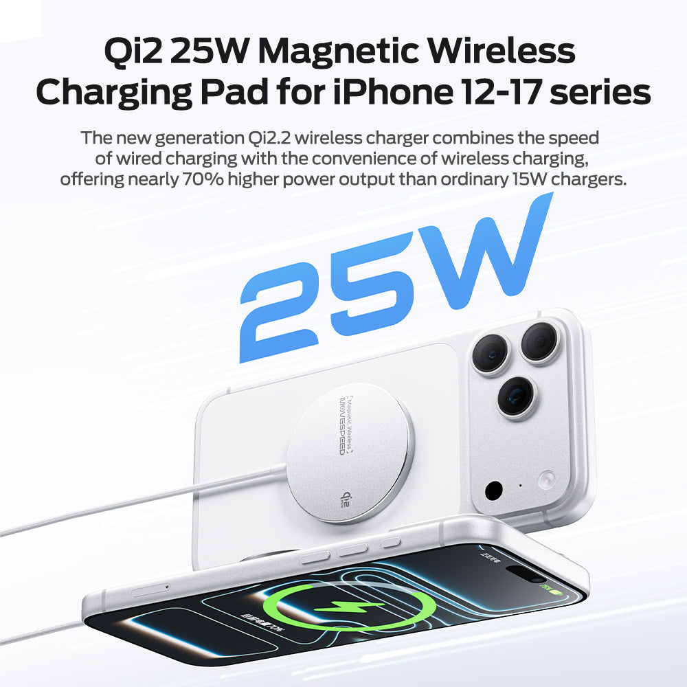 MOVESPEED W010 Qi2.2 25W Magnetic Wireless Charger Pad