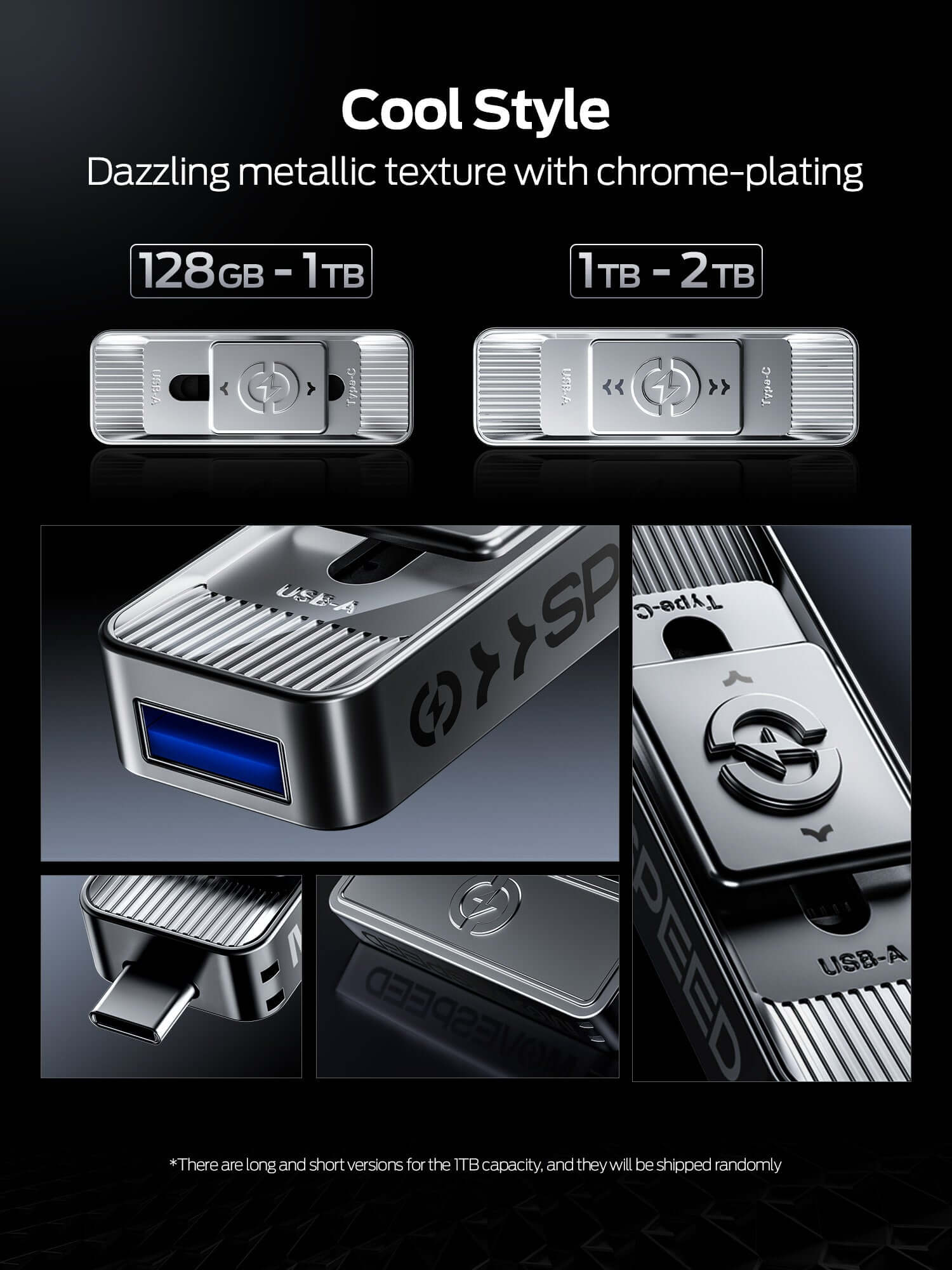 MOVESPEED SP05 & SP10 128GB-2TB 1050MB/s Read/Write Speed, USB 3.2 Gen2+Type C Solid State Flash Drive