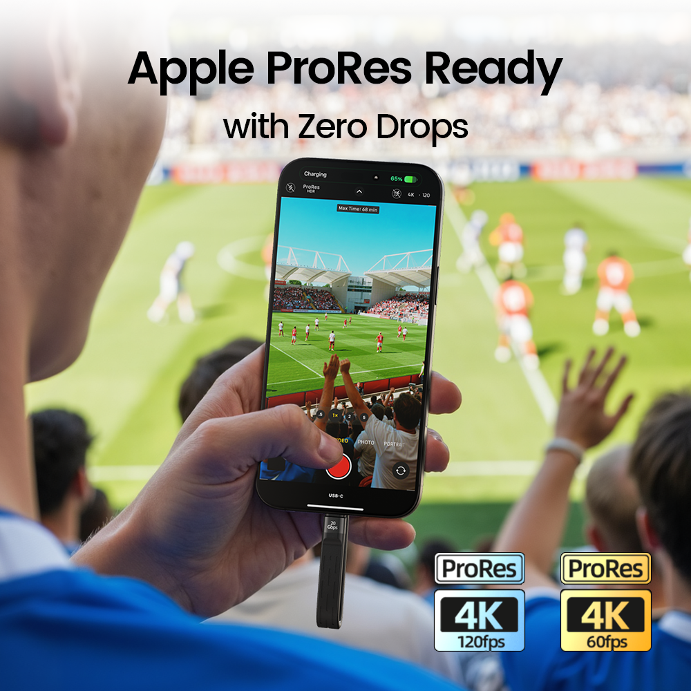 PowerDisk 2-in-1 SSD & Power Bank 1TB-4TB, 1000MB/s, 4K 120FPS, 5000mAh, 15W Wired/Wireless, Magnetic