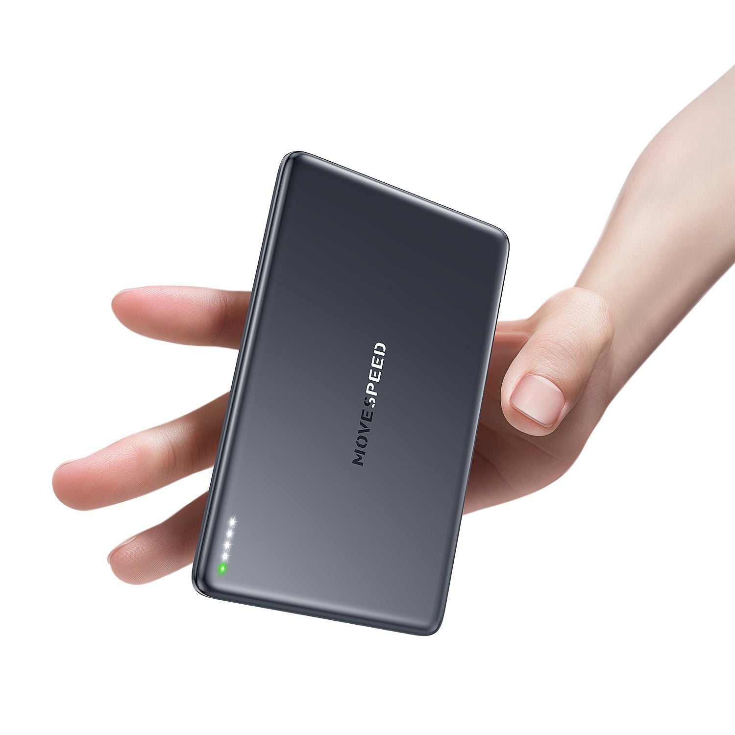 MOVESPEED 2025 Upgraded 0.3‘’ Ultra Slim MagSafe Portable Charger 5,000mAh Magnetic Wireless Card Power Bank