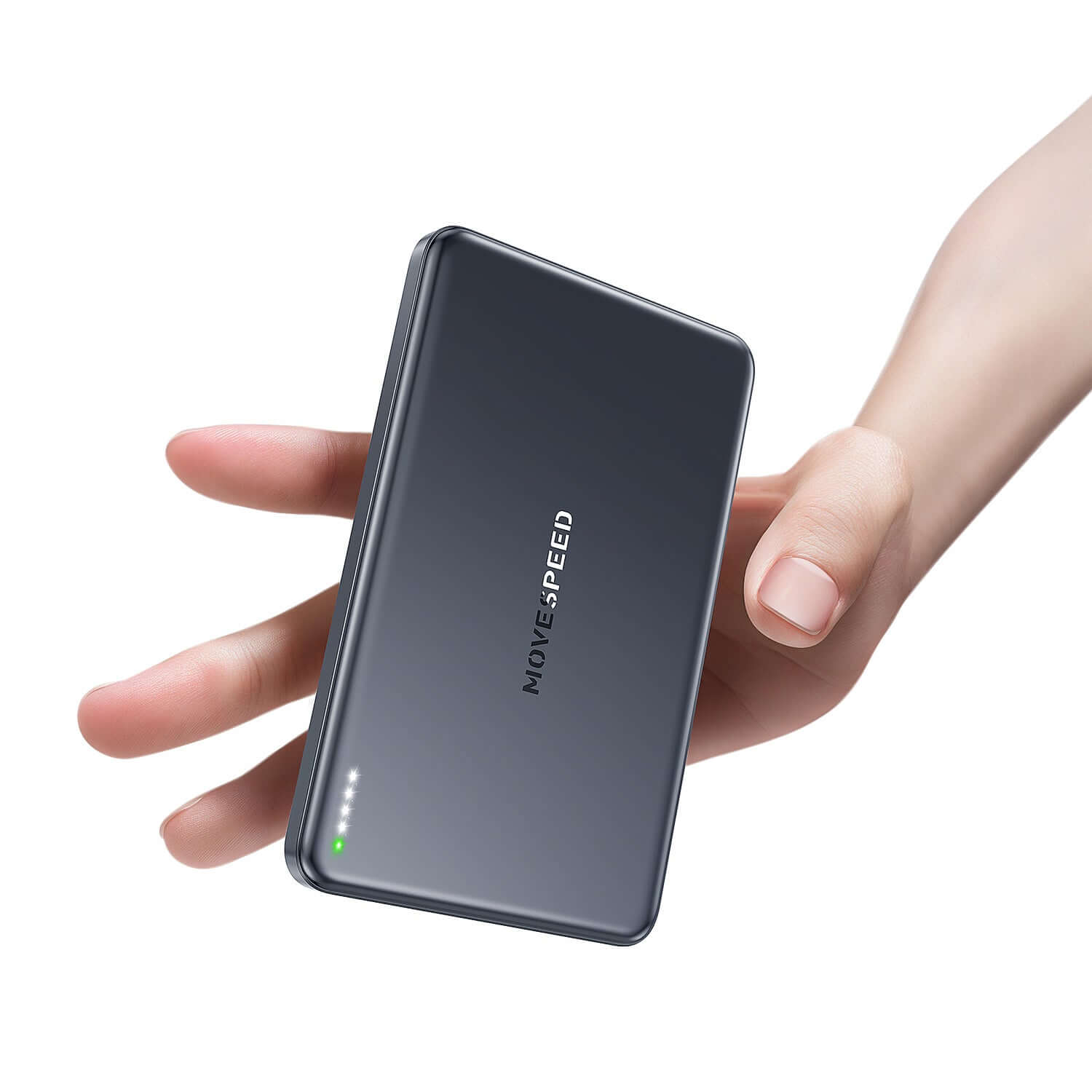 MOVESPEED 2025 Upgraded 0.5‘’ Ultra Slim MagSafe Portable Charger 10,000mAh Magnetic Wireless Card Power Bank