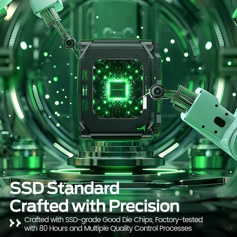 MOVESPEED ST10 1TB/2TB 1050MB/s USB 3.2 Gen 2, Supports 4K ProRes HDR Touch Screen Lock Portable SSD