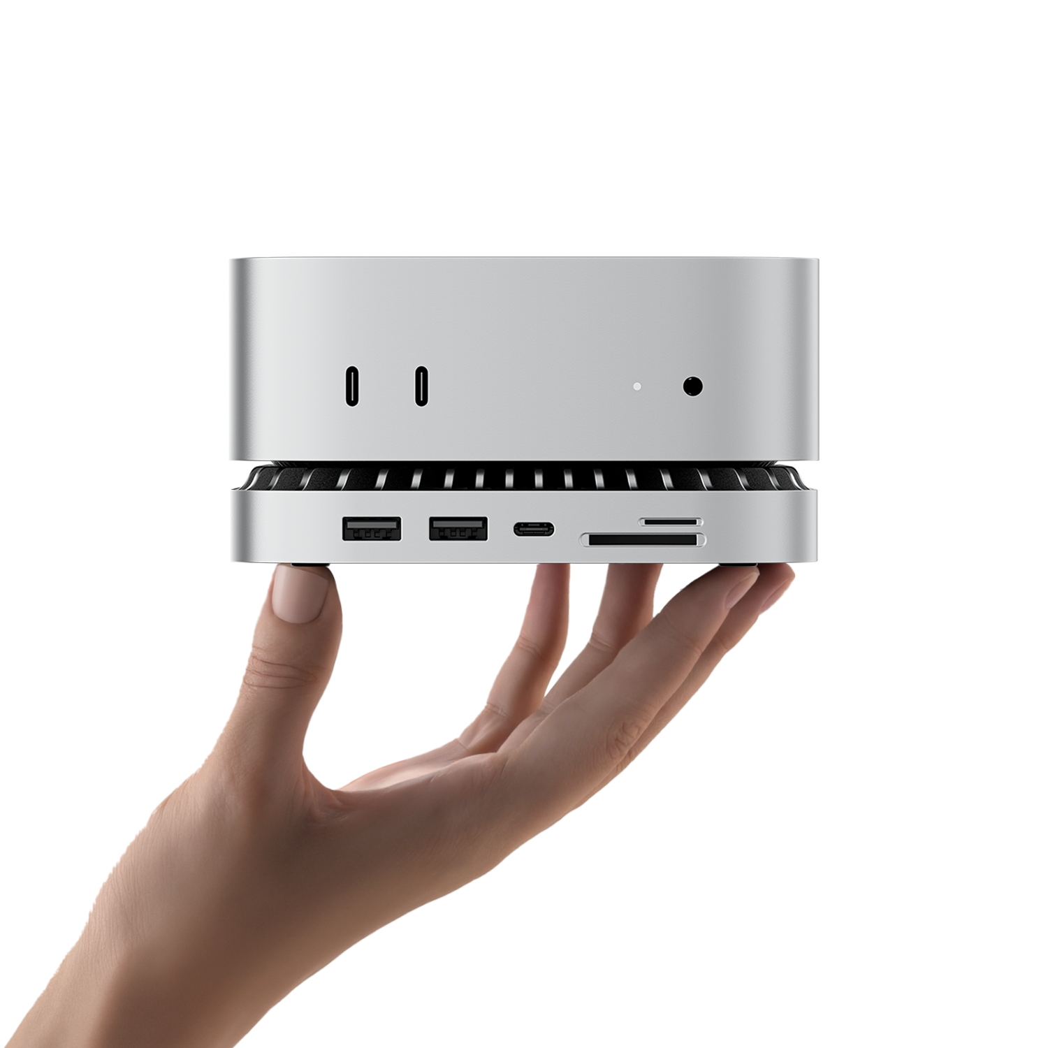 MOVE SPEED Mac Mini M4/M4Pro Stand & Hub with SSD Enclosure