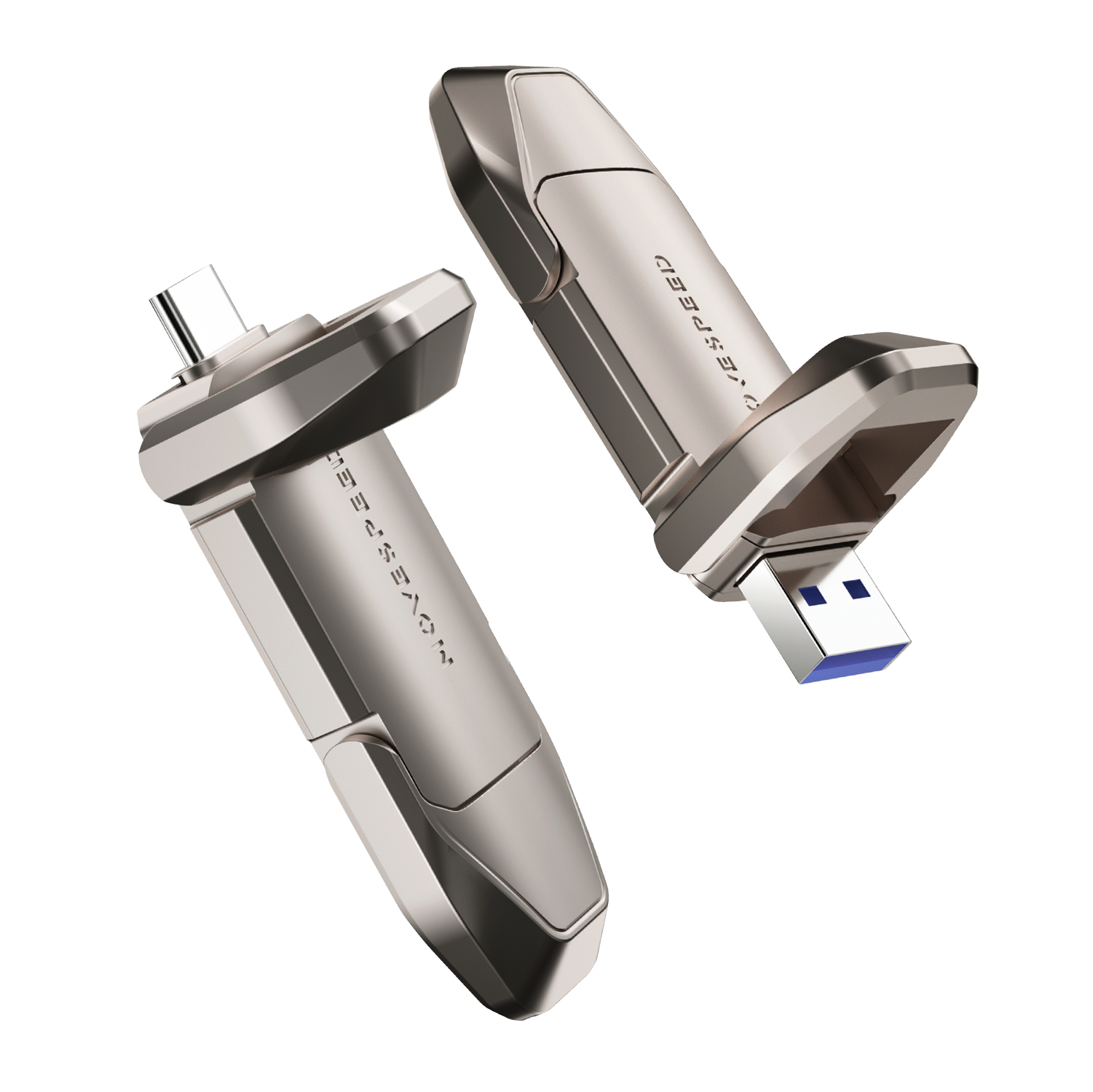 MOVE SPEED 512GB-2TB Solid State Flash-Laufwerk USB 3.2 550MB/s-2TB Hochgeschwindigkeit, Typ C USB Dual-Schnittstelle Laufwerk, Kompatibel mit Android/Windows/Mac OS/iOS/Linux