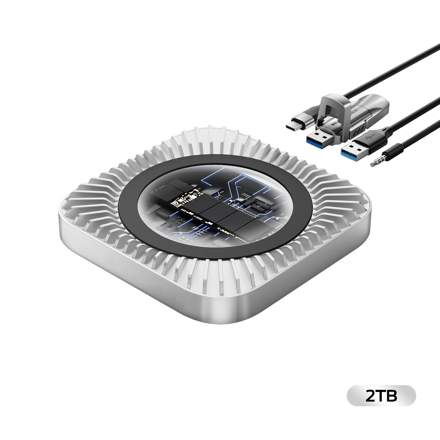 MOVESPEED for Mac Mini M4/M4Pro Stand & Hub 10Gbps/40Gbps/80Gbps Transfer, 1TB-4TB SSD Enclosure & Full Port Expansion