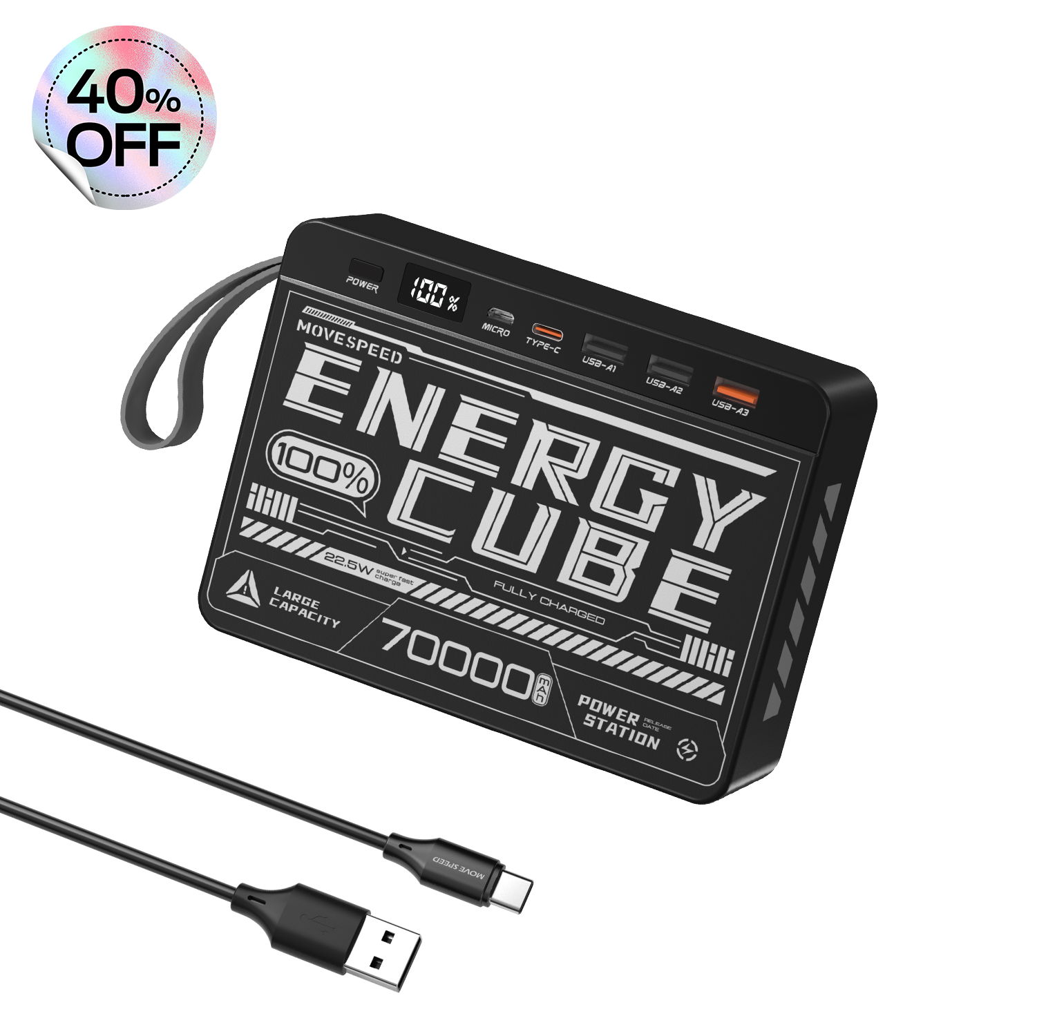 MOVESPEED Z70 70000mAh 35W with LED Display High Capacity Portable Power Bank