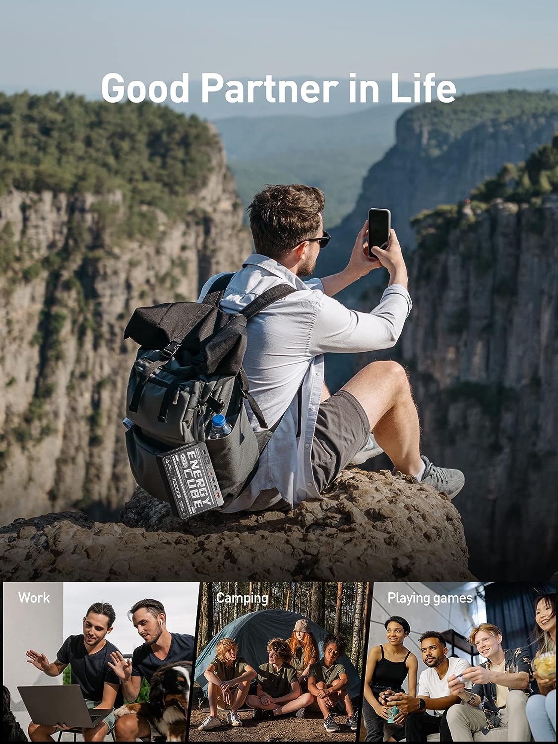 MOVESPEED 70000mAh Power Bank High Capacity, 22.5W Max PD 3.0 Fast Charging, Large Power Bank,4 Outputs 2 Inputs,LED Display,USB-C Battery Packs for iPhone, Samsung, Outdoors Camping, Cyberpunk Style - MOVESPEED
