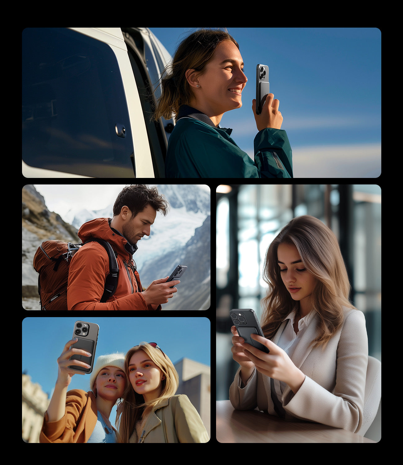 MOVESPEED 2025 Upgraded 0.3‘’ Ultra Slim MagSafe Portable Charger 5,000mAh Magnetic Wireless Card Power Bank