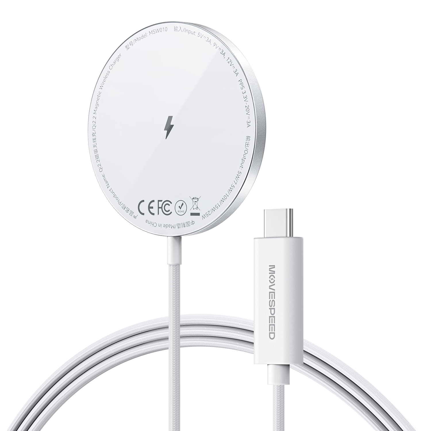 MOVESPEED W010 Qi2.2 25W Magnetic Wireless Charger Pad