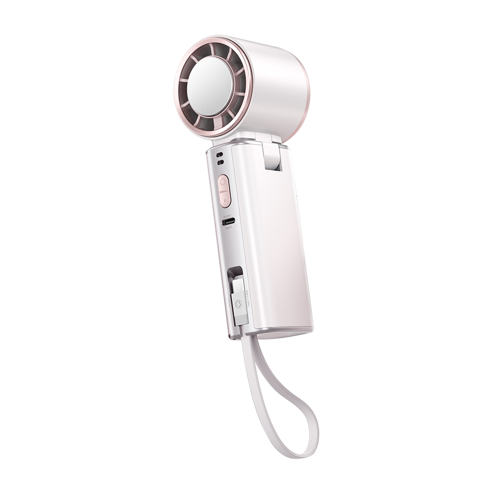 MOVESPEED 17000RPM Ice Cooling Mini Handheld Fan, 3-in-1 Portable USB Desk Fan with 10,000mAh Power Bank, 180° Foldable Pocket Fan for Travel Camping Outdoors