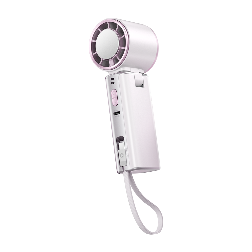 MOVESPEED 17000RPM Ice Cooling Mini Handheld Fan, 3-in-1 Portable USB Desk Fan with 10,000mAh Power Bank, 180° Foldable Pocket Fan for Travel Camping Outdoors