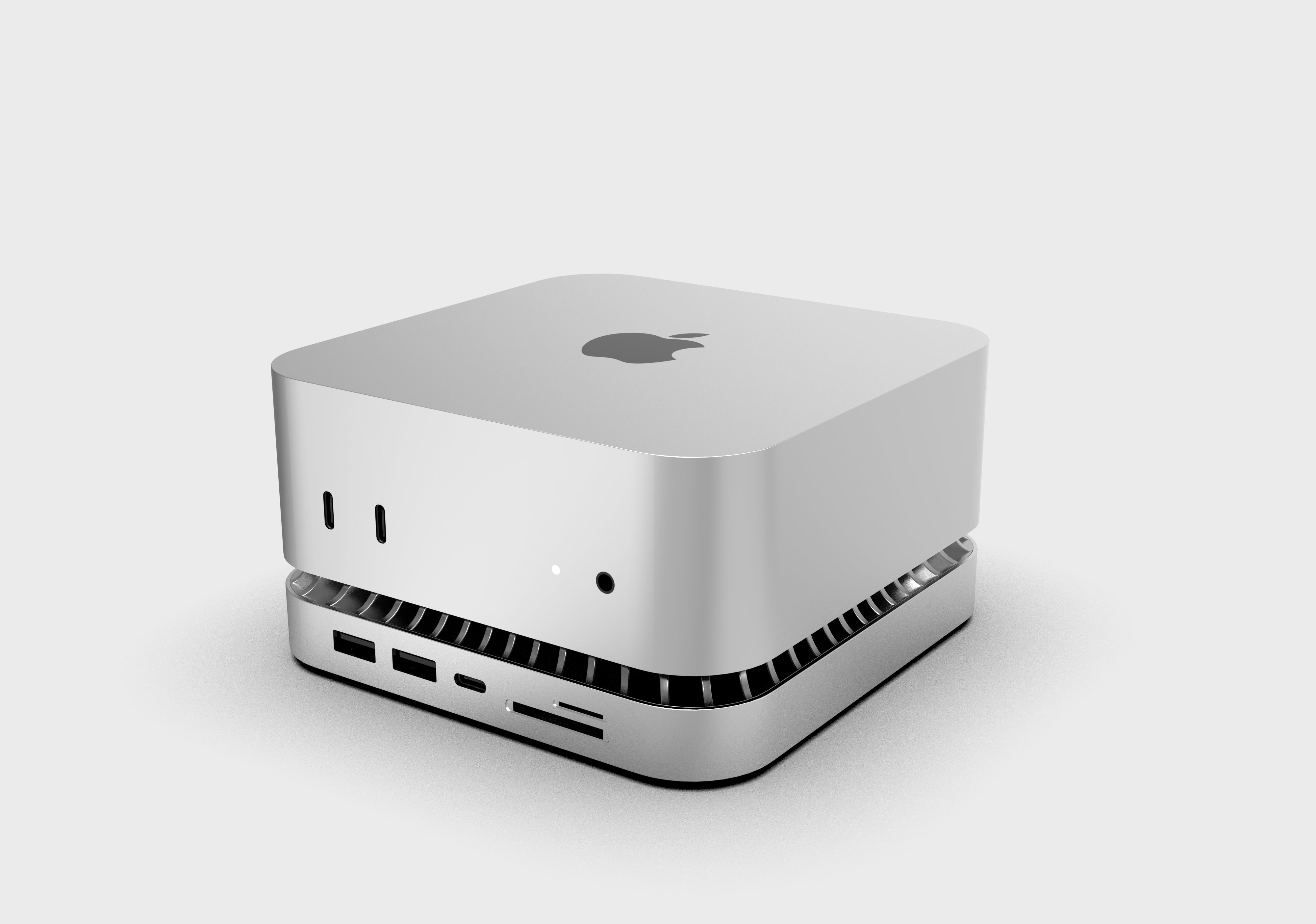 RayCue x MOVESPEED New Type-C Stand & Hub with NVMe/ M.2 SATA SSD Enclosure for All New Mac Mini M4/M4Pro