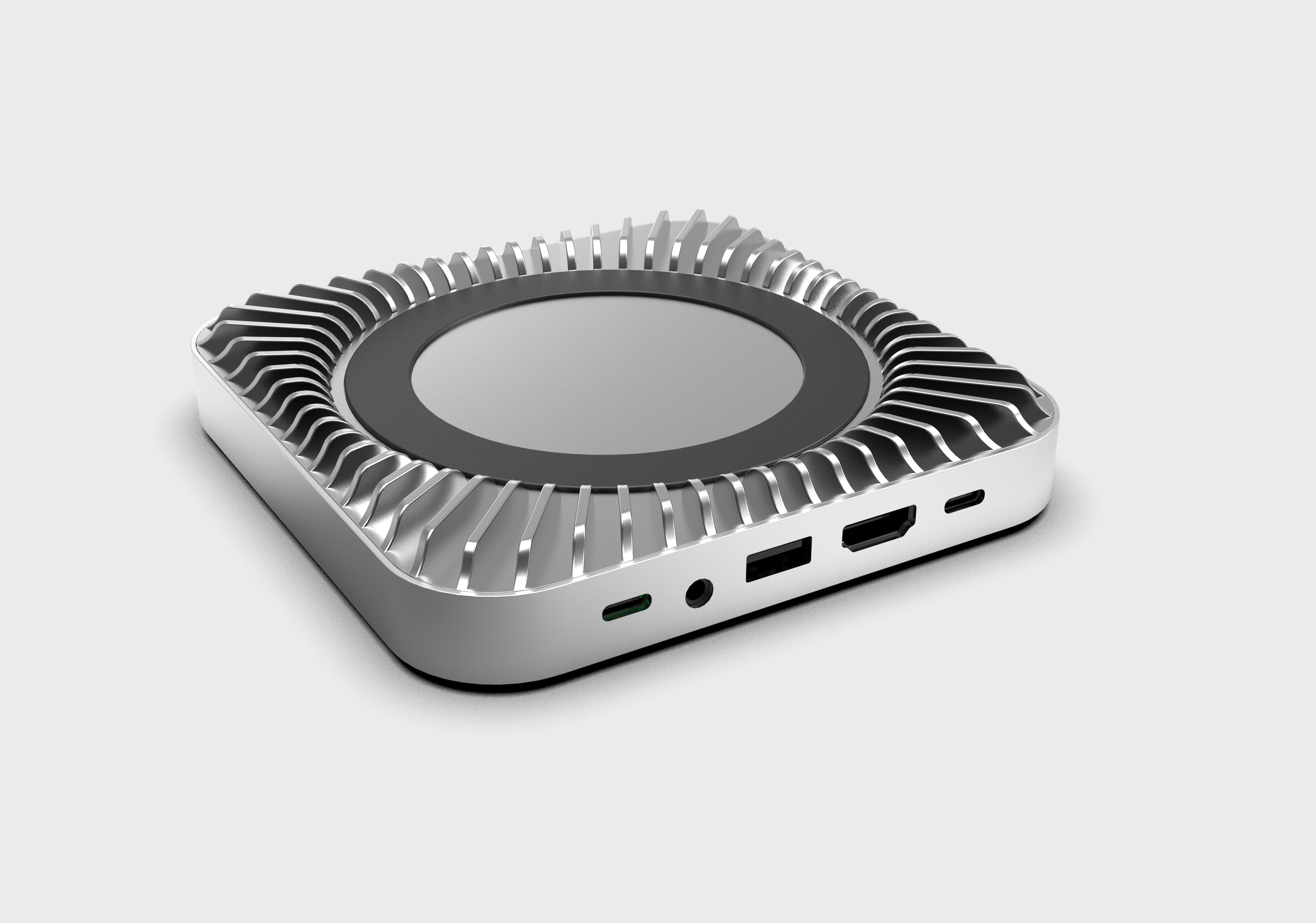 RayCue x MOVESPEED New Type-C Stand & Hub with NVMe/ M.2 SATA SSD Enclosure for All New Mac Mini M4/M4Pro