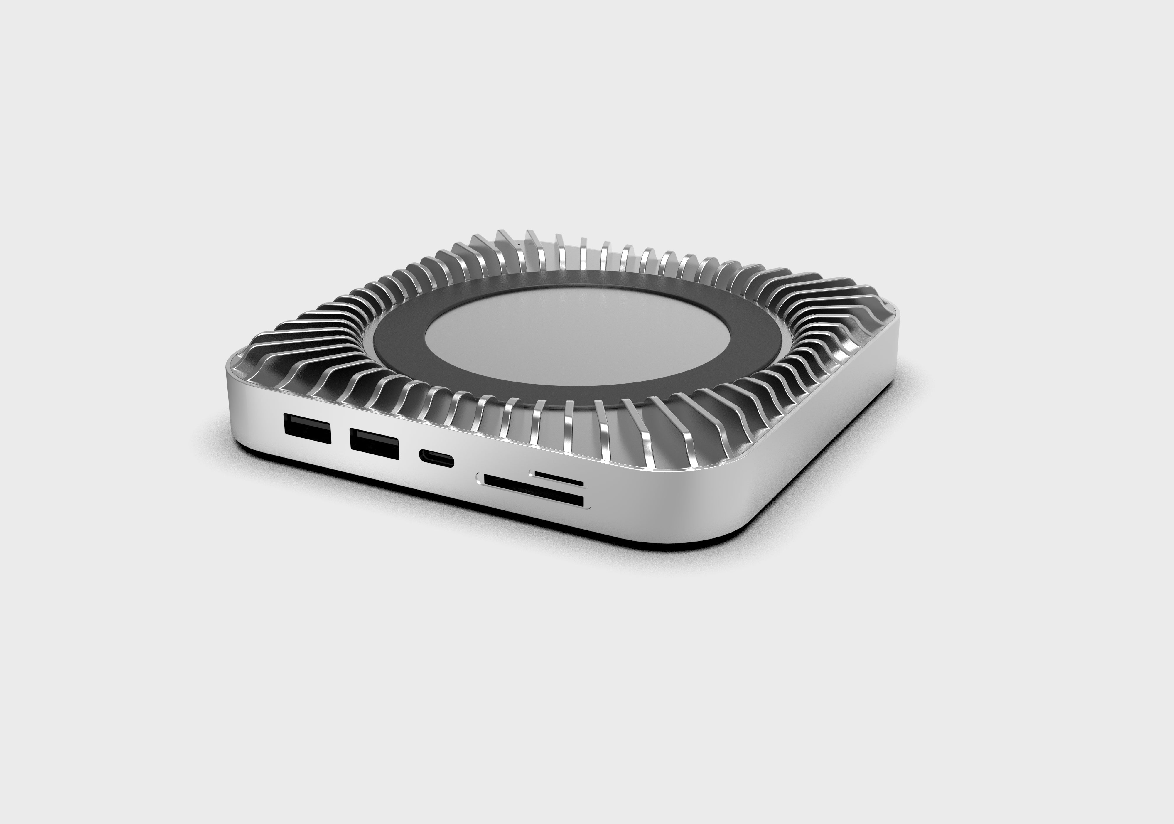 RayCue x MOVESPEED New Type-C Stand & Hub with NVMe/ M.2 SATA SSD Enclosure for All New Mac Mini M4/M4Pro