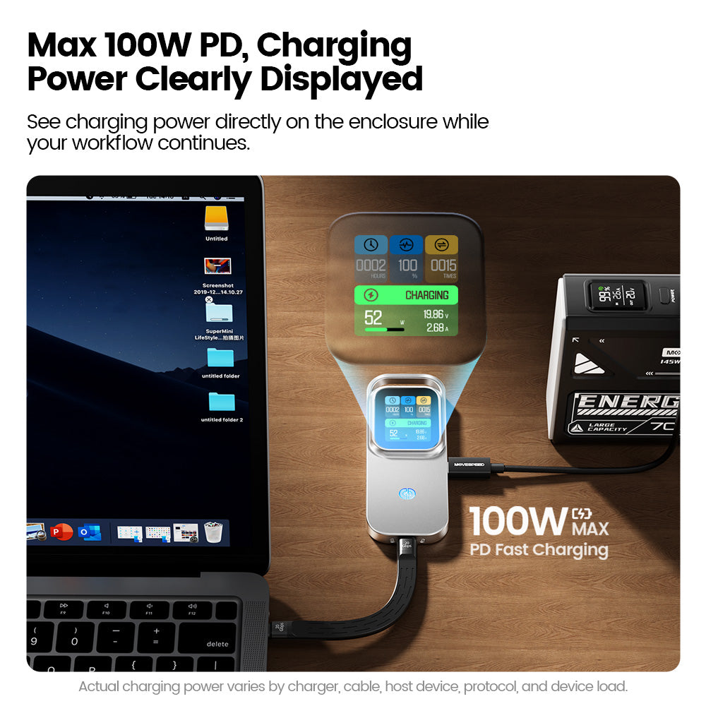 MOVESPEED AC10 Smart Touch Screen Encrypted SSD Enclosure