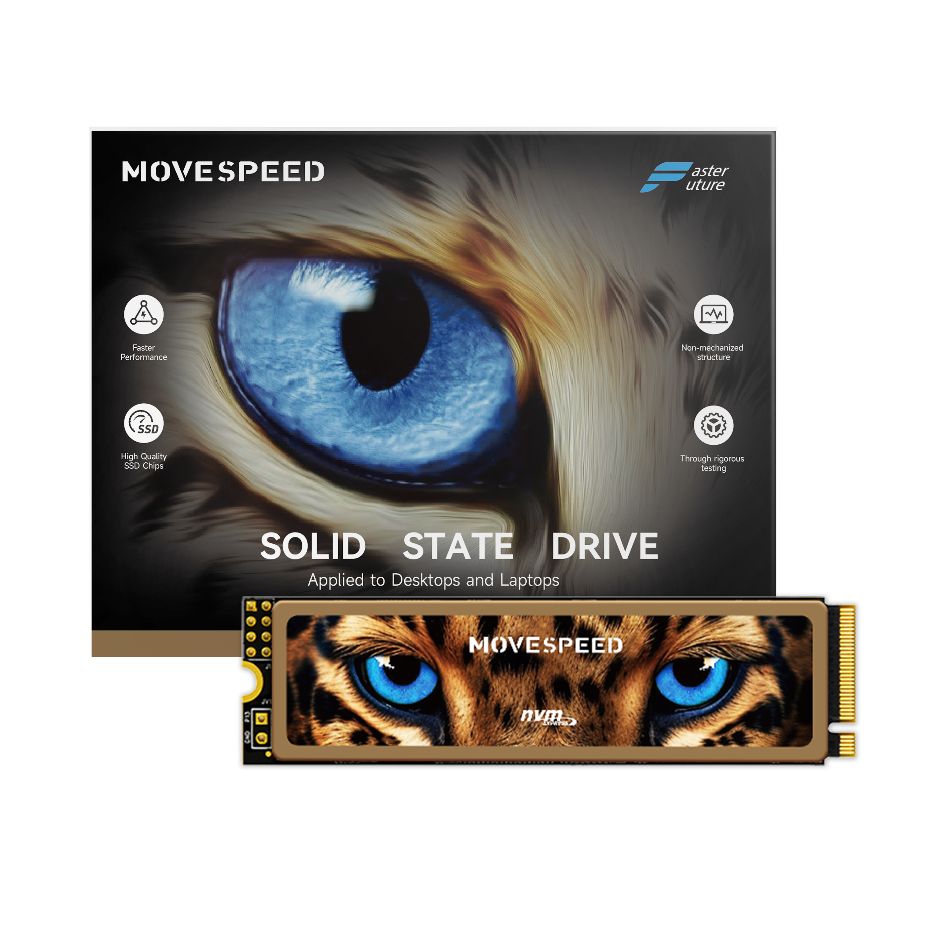 MOVE SPEED Cheetah with 4GB DRAM Cache 7450MB/s PCIe 4.0 NVMe M.2 4TB SSD