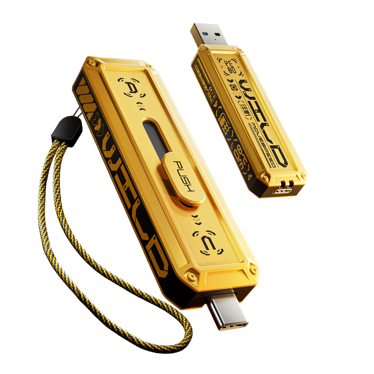 MOVESPEED WD10 Flash Drive: 1000MB/s, Dual Interface, 128GB-2TB