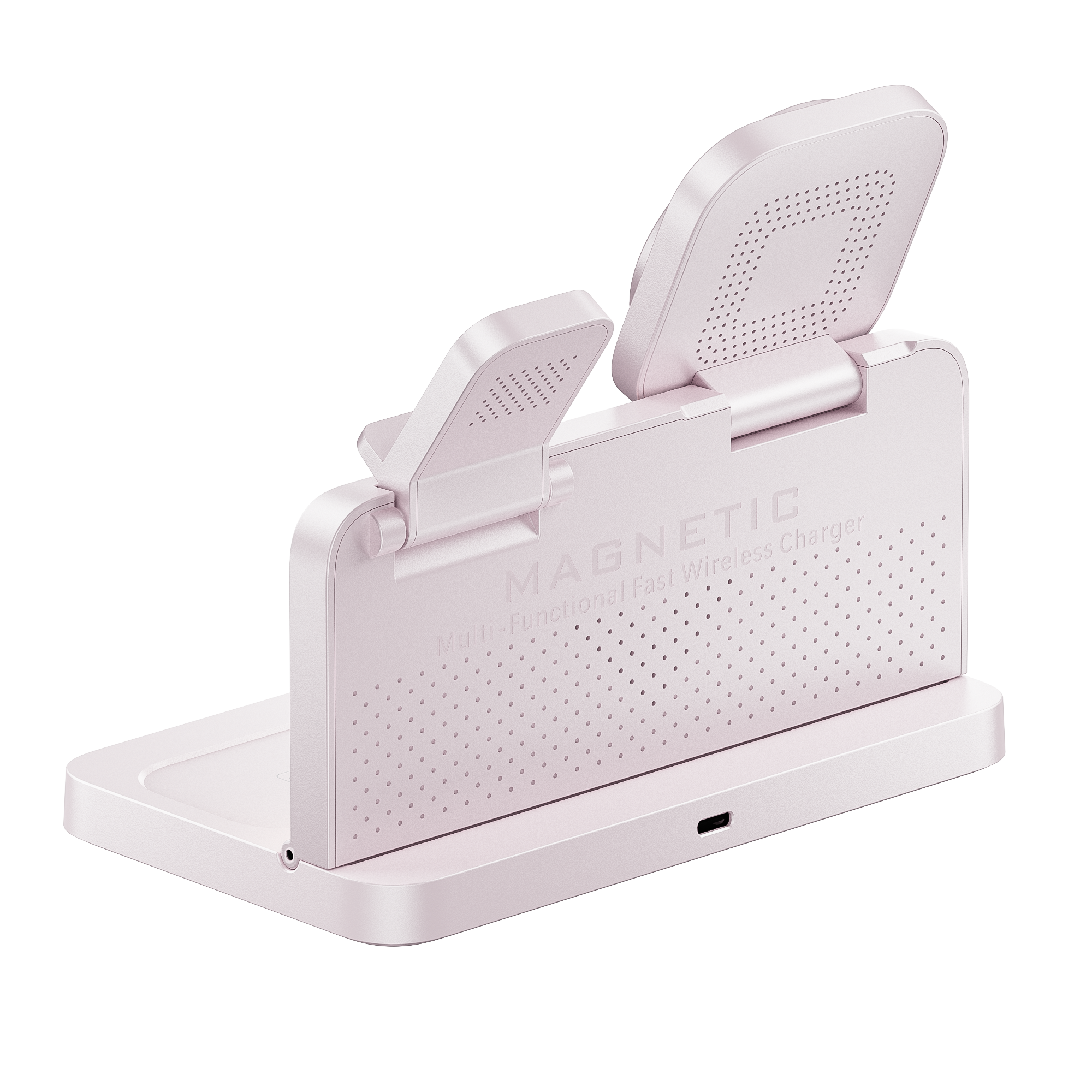 MOVESPEED 5-in-1 MagSafe Wireless Charging Station with 15W Fast Charger, Alarm Clock & Night Light for iPhone, Apple Watch, AirPods