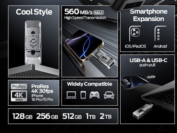 MOVESPEED SP05 & SP10 SSD: 128GB-2TB, 1050MB/s, USB 3.2, Type C