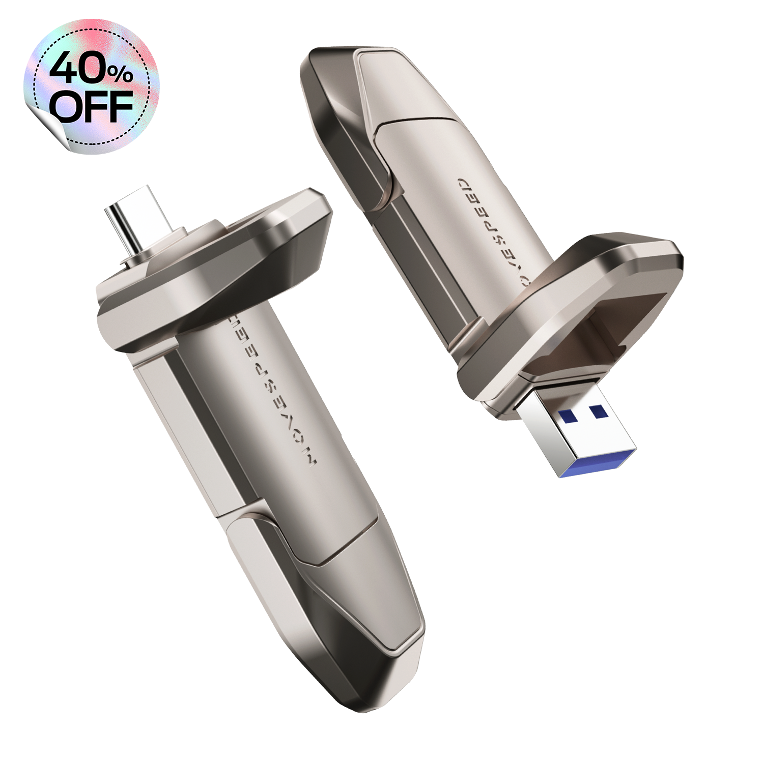 MOVESPEED 570MB/s Read/Write 128GB/2TB USB 3.2/Type C High Speed Solid State Flash Drive