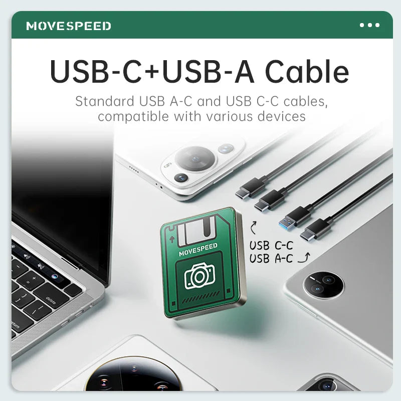 MOVESPEED External IF Elemental SSD 1/4TB 550MB/s USB 3.1 Gen 2 Portable SSD