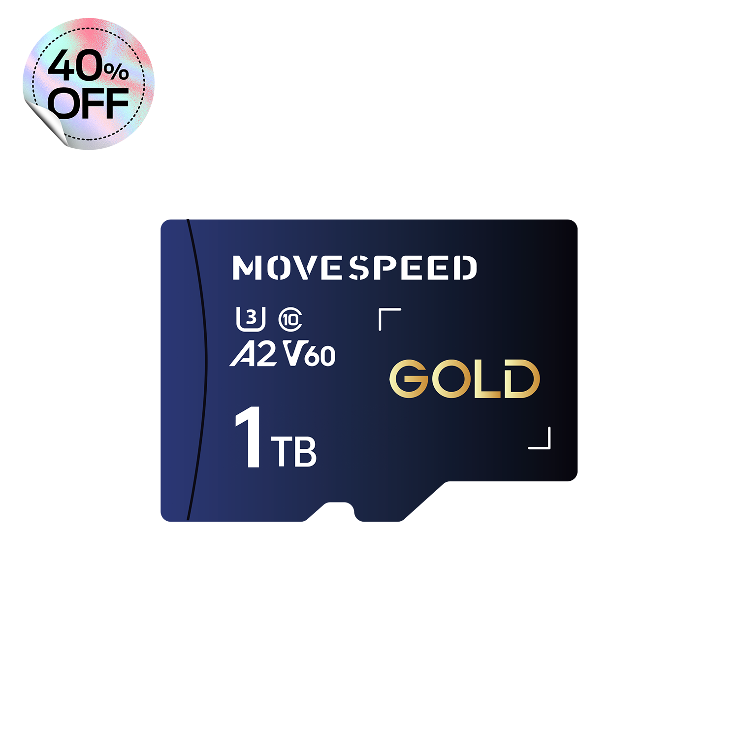 MOVESPEED GOLD Micro SD Card 128GB–1TB, U3 A2 V60, Up to 170MB/s, High-Speed Memory Card for 4K Video, Smartphone, Camera, Drone, Nintendo Switch, Dash Cam
