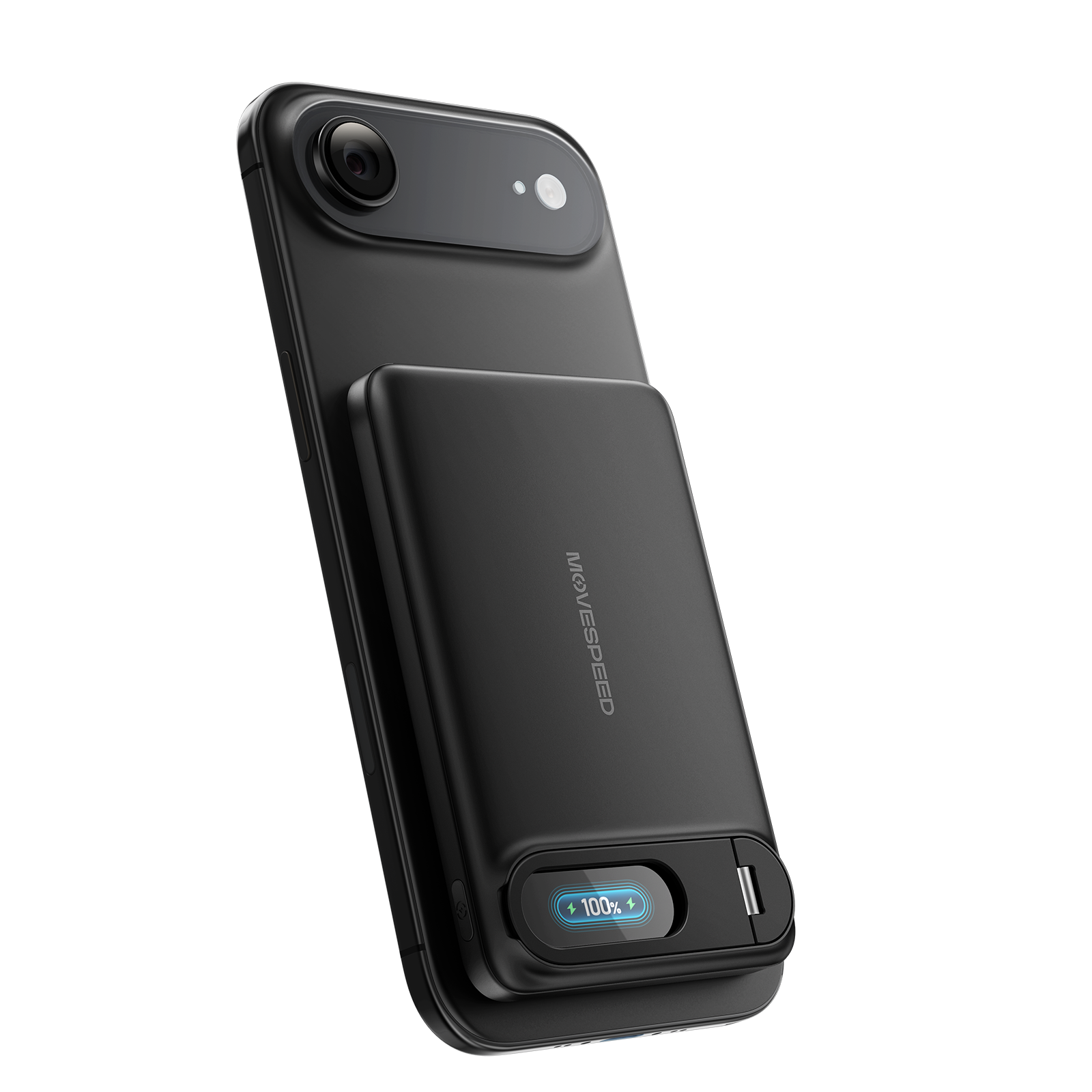 MOVESPEED 3-in-1 Safer Solid-State Power Bank Qi2.2 5000mAh 20W / 10000mAh 45W MagSafe Wireless Fast Charger with Integrated Stand & Cable, Smart LCD Display, Ultimate Safety & Portability