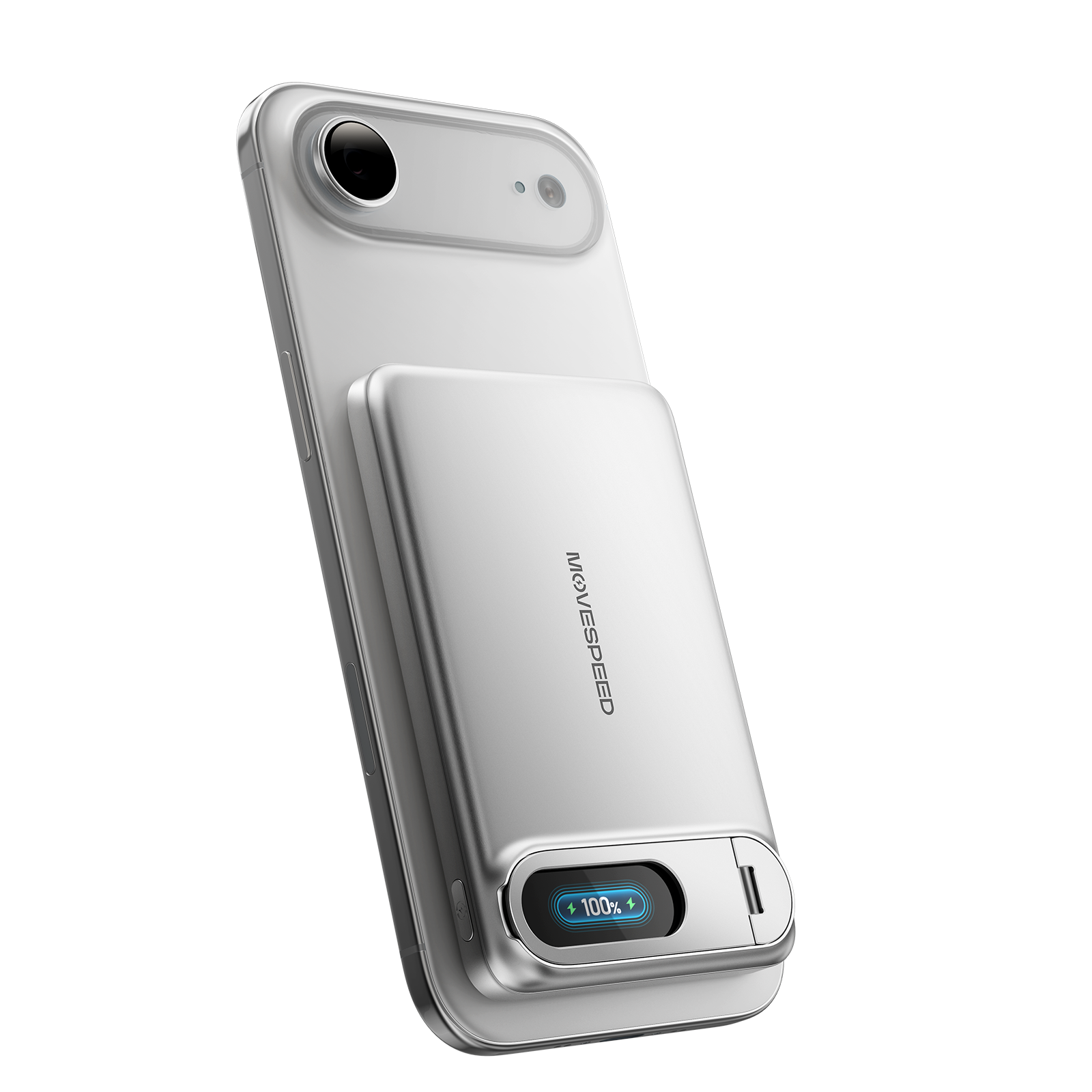 MOVESPEED 3-in-1 Safer Solid-State Power Bank Qi2.2 5000mAh 20W / 10000mAh 45W MagSafe Wireless Fast Charger with Integrated Stand & Cable, Smart LCD Display, Ultimate Safety & Portability