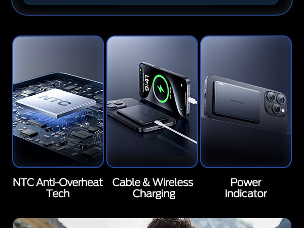 F-SPEED S05 00X 青　DEMO MOVESPEED S05 5000mAh PD20W Ultra-thin Magnetic Power Bank