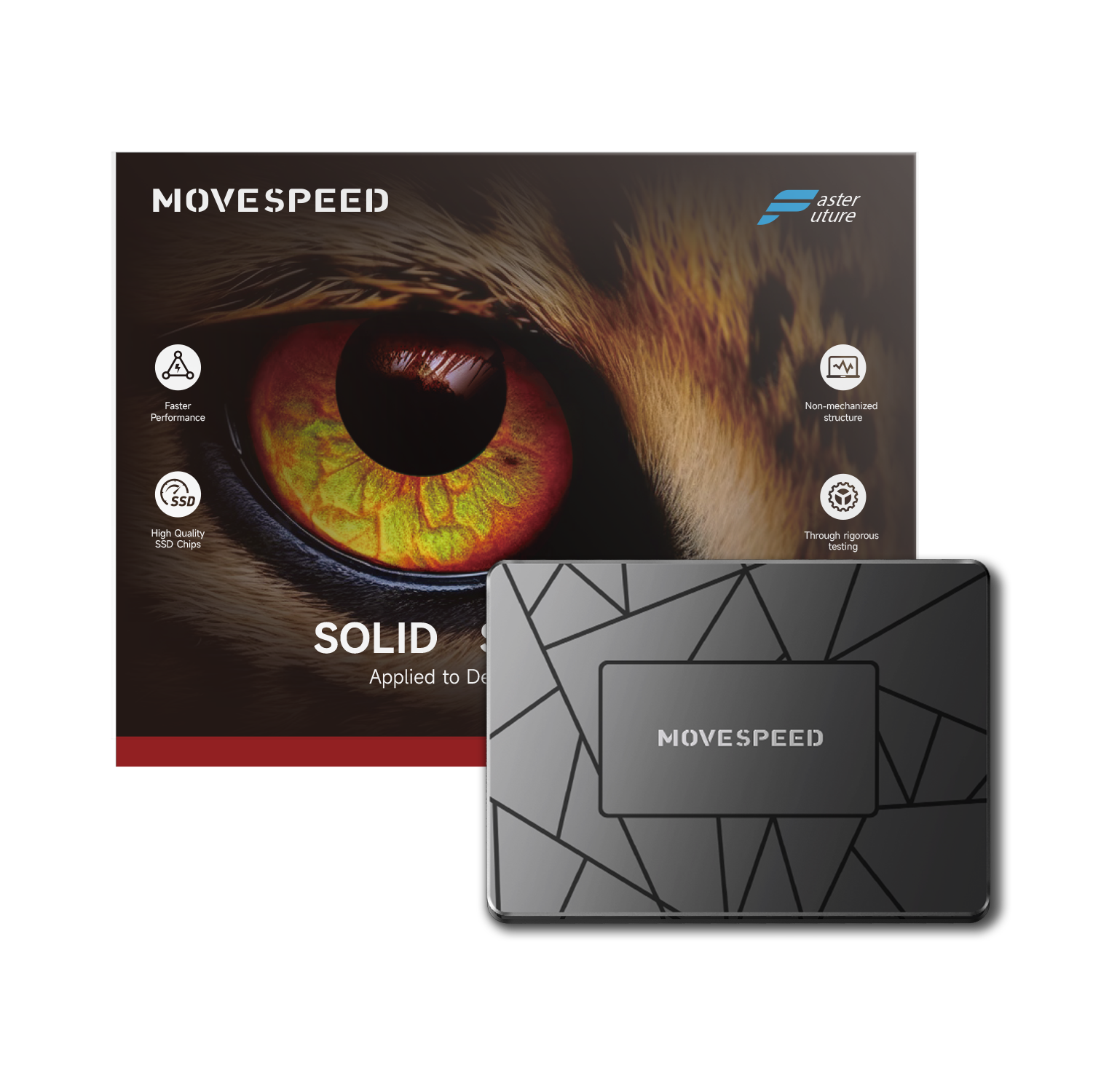 MOVE SPEED 512GB 3D NAND Internal PC SSD, 2.5 SATA III SSD Internal Hard Drive, Up to 540MB/s, 6Gb/s